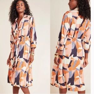 Anthropologie Corey Lynn Calter Abstract Shirt dress S